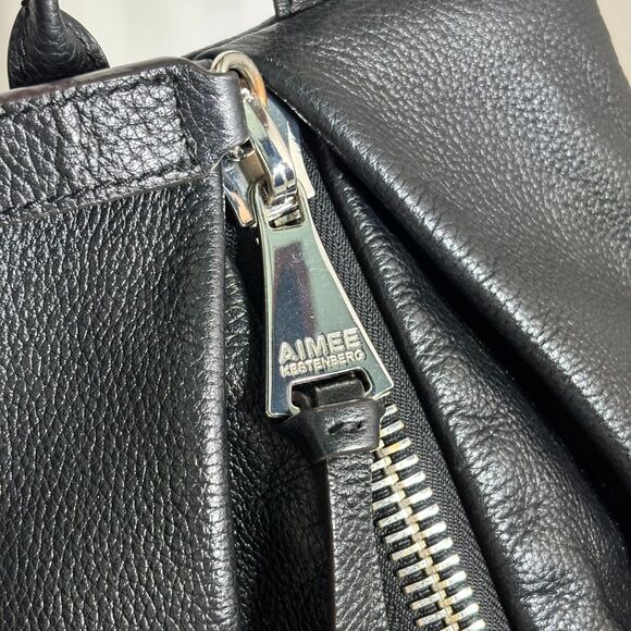Aimee Kestenberg Tamitha Backpack | Black Leather-Silver Hardware | Retail $228 - Picture 3 of 10